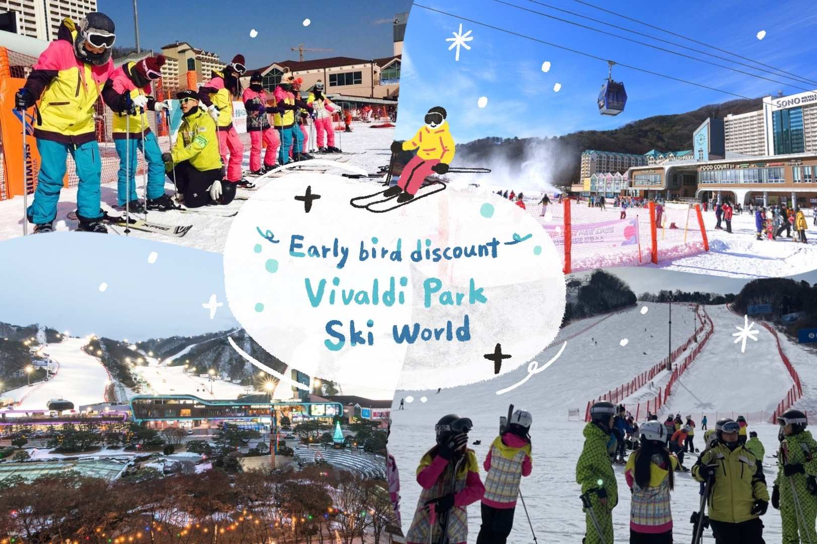 [Winter Discount] Seoul Suburban 1-Day Ski Tour: Daemyung Vivaldi Park Ski Resort with Snow Gear, Admission Ticket, Equipment, Lessons & Transportation in Hongcheon | South Korea - Photo 1 of 10